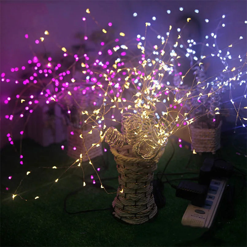 

198leds 36 Branches DC12V led string light indoor outdoor Christmas decoration tree lamp with Base Fairy Romantic lighting CF288