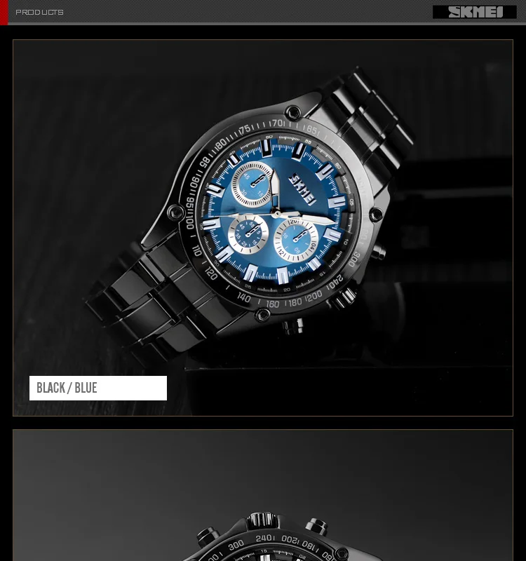 Роскошные мужские кварцевые наручные часы модные мужские деловые часы Лидирующий бренд SKMEI водонепроницаемый браслет из нержавеющей стали Reloj Hombre