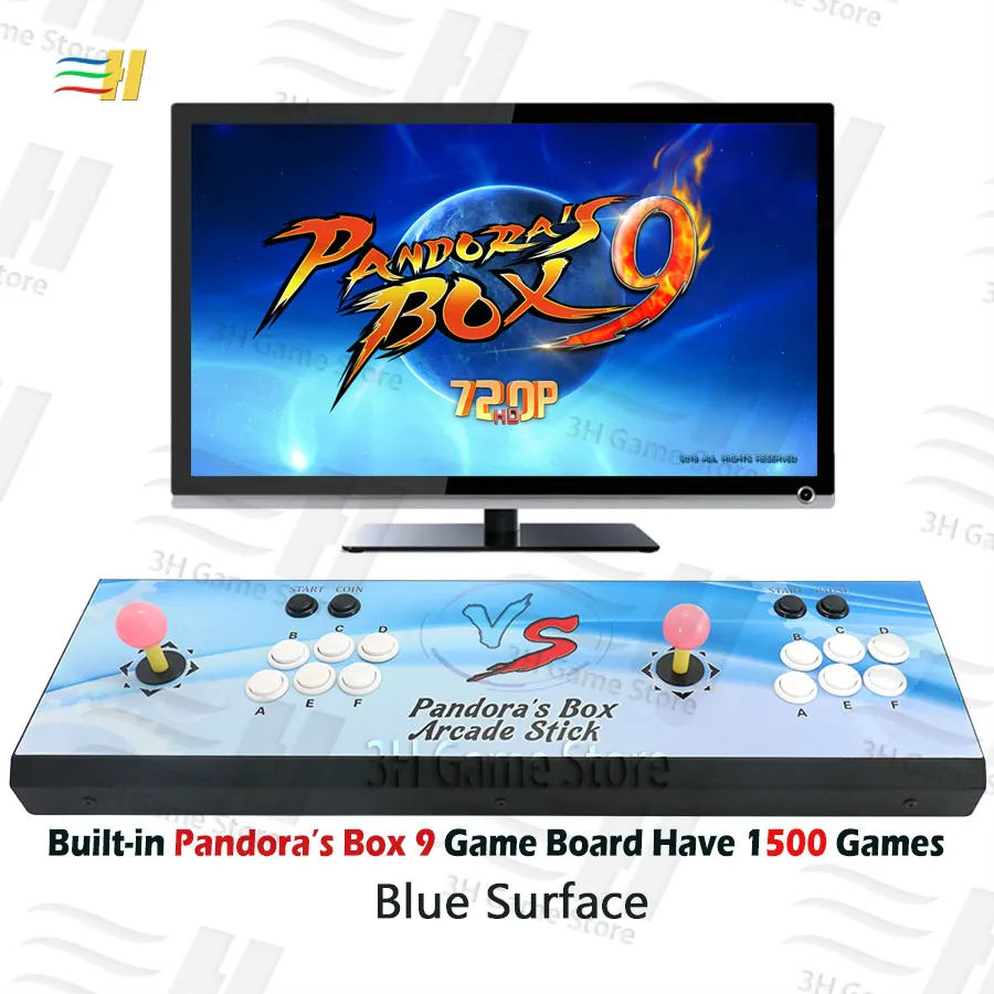 Pandora Box 9 1500 В 1 аркадная игровая консоль 2 игрока джойстик кнопки консоль HDMI VGA usb джойстик для ПК ps3 ТВ 5S 6s pacman