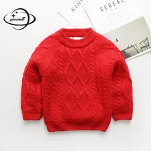 YAUAMDB/Детские свитера г. Зимний трикотажный От 2 до 13 лет пуловер для мальчиков и девочек кашемировая одежда для малышей теплая детская одежда с круглым вырезом ly45