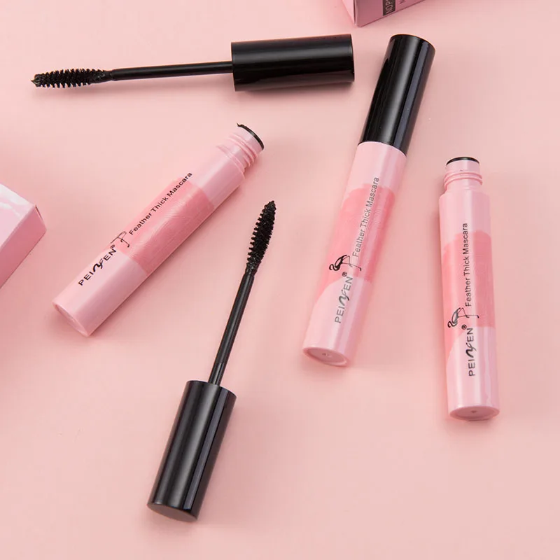 

New Professional Eyelash Lengthen Cosmetic Anti-smudge Thick Feather Eyelash Mascara Length Extension Long Curling Black Mascara
