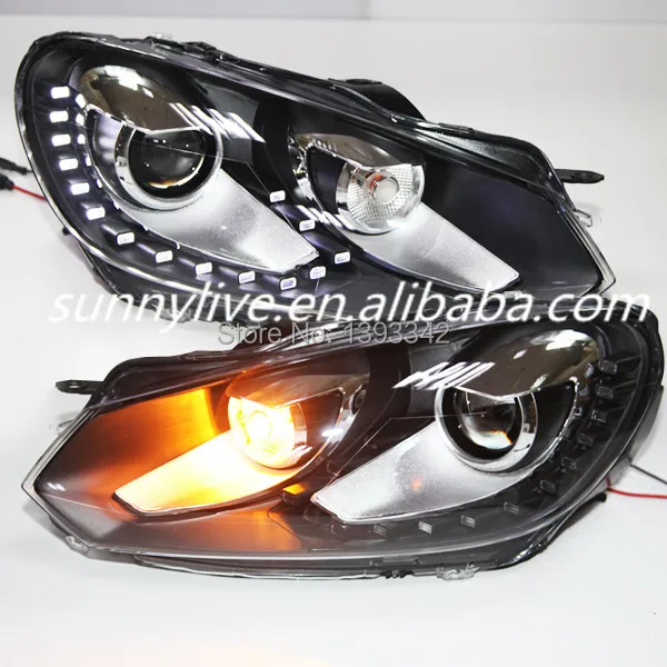 Для VW Golf 6 головной светильник with15 LEDs2009 до 2011 год TC|light for|golf head lightvw golf light |