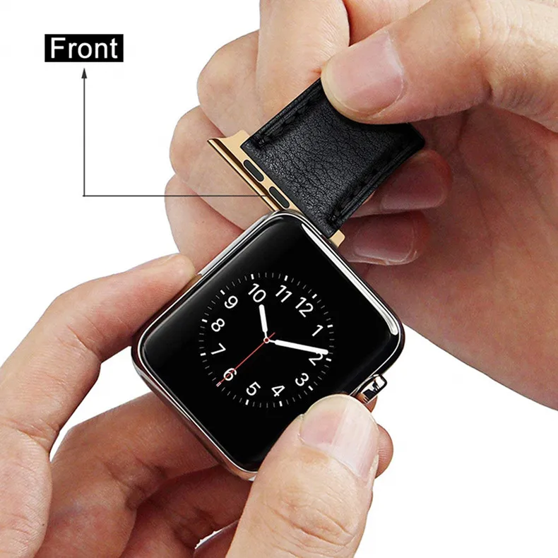 Ремешок из нержавеющей стали для apple watch 42 мм 38 мм iwatch series 4 3 2 1 44 мм 40 мм ремешок для часов кожаные аксессуары