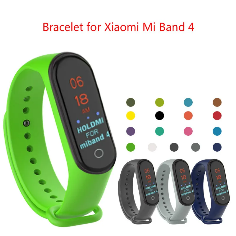 Браслет для xiaomi mi Band 3 4 спортивный ремешок часы силиконовый ремешок для xiaomi mi band 3 4 браслет mi band 4 3 ремешок