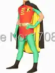 Classic Lycra Robin เครื่องแต่งกาย Zentai Superhero full body ชุดสีแดงและสีน้ำเงินสำหรับผู้ใหญ่/เด็ก/ที่กำหนดเอง