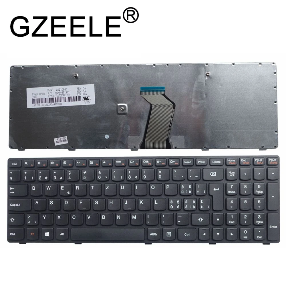 GZEELE швейцарский SW Клавиатура для ноутбука Lenovo G500 G510 G505 G700 G710 G505A G700A G710A SW Клавиатура ноутбука черный