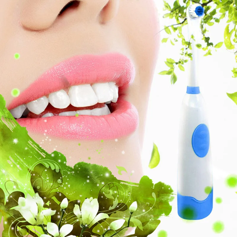 

Electric Rotating Toothbrush Anti Slip Waterproof Electric Tooth Cleaning Brushes Toothbrush with 2 High-grade Fiber Brush Heads
