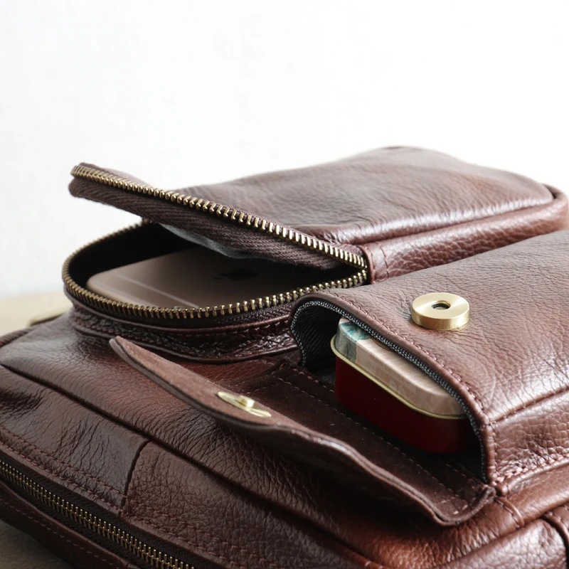 AETOO The first layer of leather Messenger bag leather male leather skin shoulder bag Japanese large capacity backpack postman p