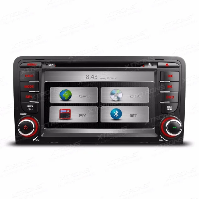 7 2 Din Car Gps Dvd Player For Audi A3 Touch Screen Car Radio