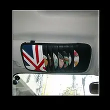 Флаг Великобритании проверки солнцезащитный козырек сумка для хранения CD украшения PU чехол для Mini Cooper