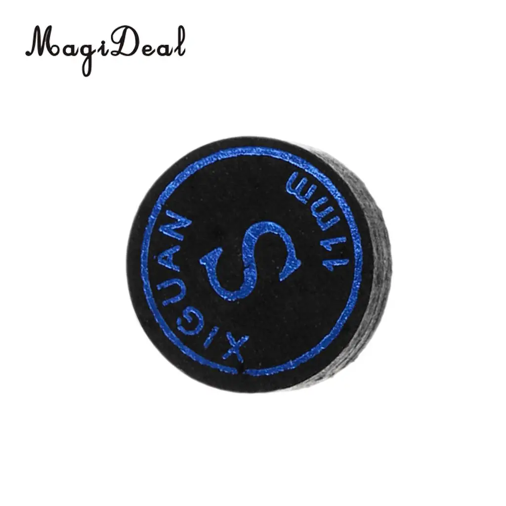 MagiDeal High Quality 11mm Soft Pigskin Leather Billiard Pool Cue Tips Black Table Game Professional Snooker Billiard Accessory