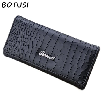 

BOTUSI Crocodile Print Women Wallet Purse Female Long Wallet Zipper Coin Purse Wallet Overwatch Credit Card Pocket Dropshipping