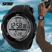 Новые Skmei Брендовые мужские светодиодные цифровые армейские часы, 50 м спортивные часы для дайвинга и плавания модные наручные часы