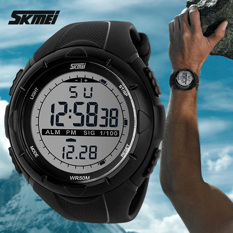 2018 Homens Novos Da Marca Skmei LEVARAM Relógio Digital de Militares, 50 M Dive Swim Vestido Relógios Desportivos relógios de Pulso de Moda Ao Ar Livre