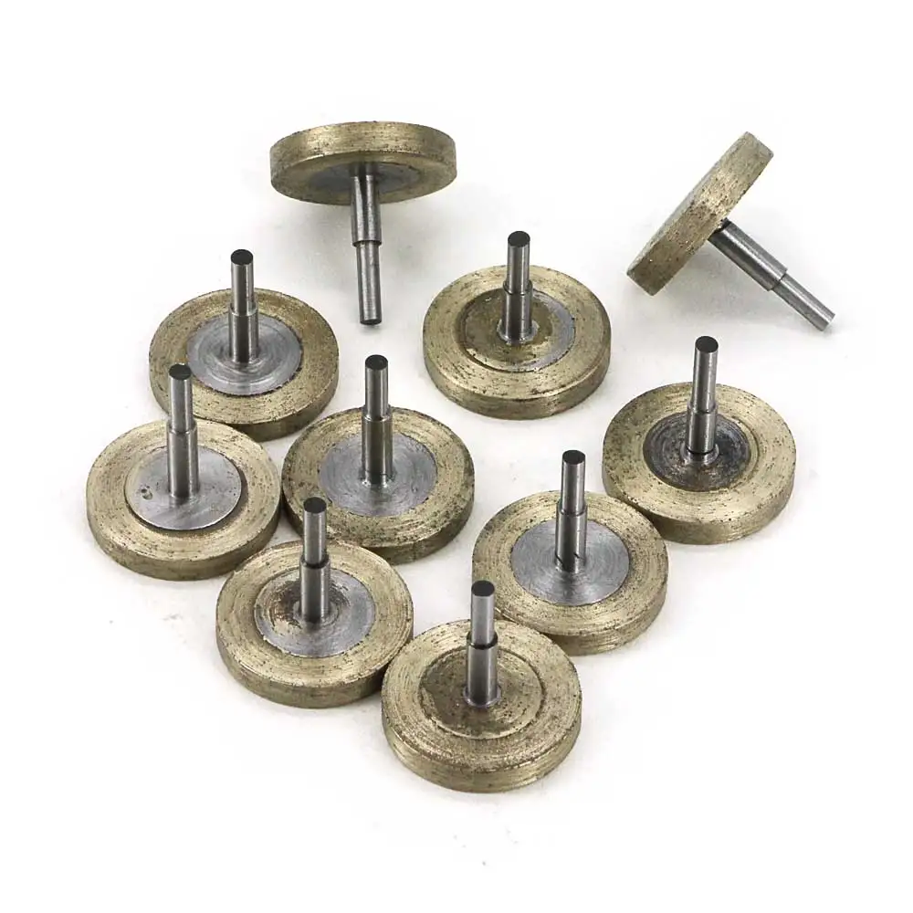 10pcs bronze bond diamond mounted point for agate granite stone tungsten carbide grinding T shape sintered grind head M012