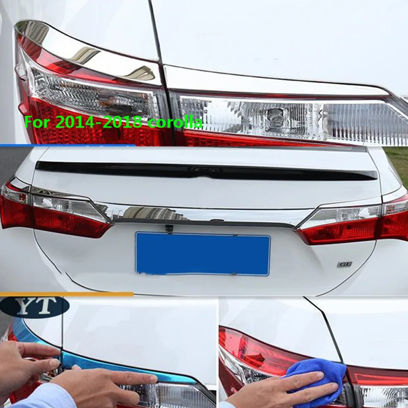 Накладка на заднее освещение для Toyota Corolla 2014 2019 нержавеющая сталь автомобильные