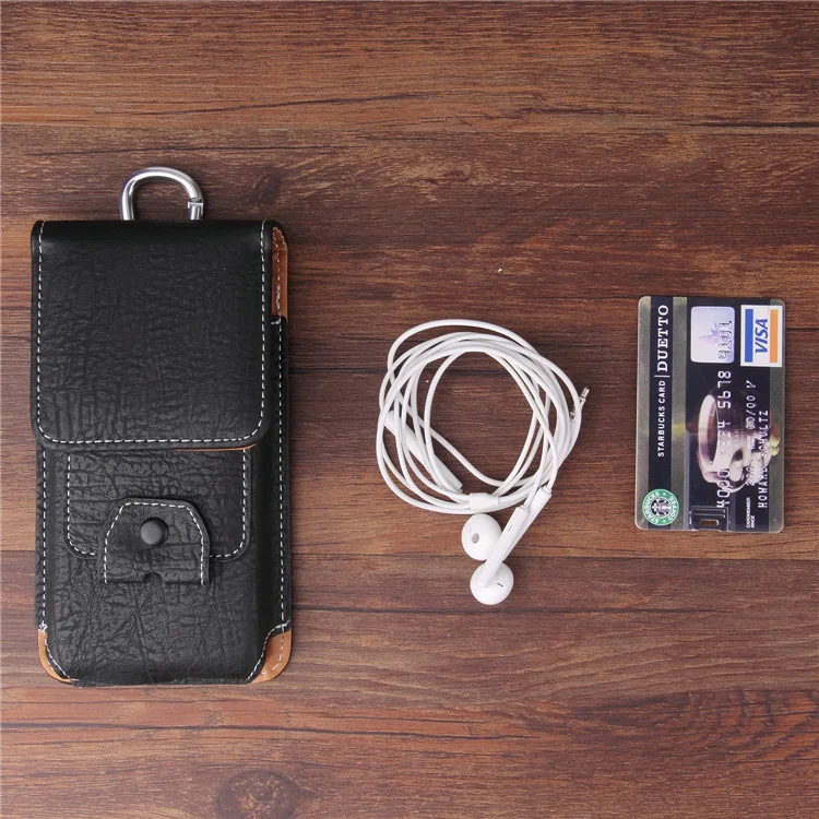

For IPhone8 Mobile Phone Holster Waist-hanging Wallet Anti-fall Belt Card Storage Function General Mobile Phone Bag
