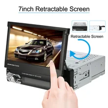 Automagnitola 1 Din Car Stereo Radio MP5 Player GPS Navigation Radio Receiver With Retractable Wireless Bluetooth Remote Control