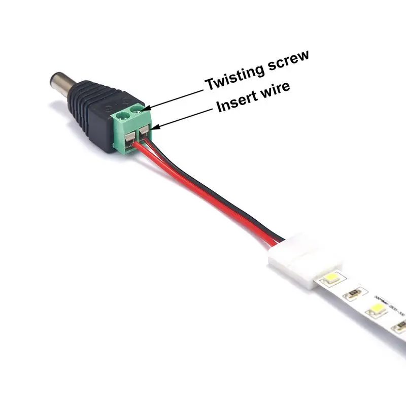 300 шт. 5 в 12 В RGB светодиодные ленты DC разъем питания 5,5*2,1 мм Jack адаптер питания розетка Женский Мужской разъемы для камеры видеонаблюдения