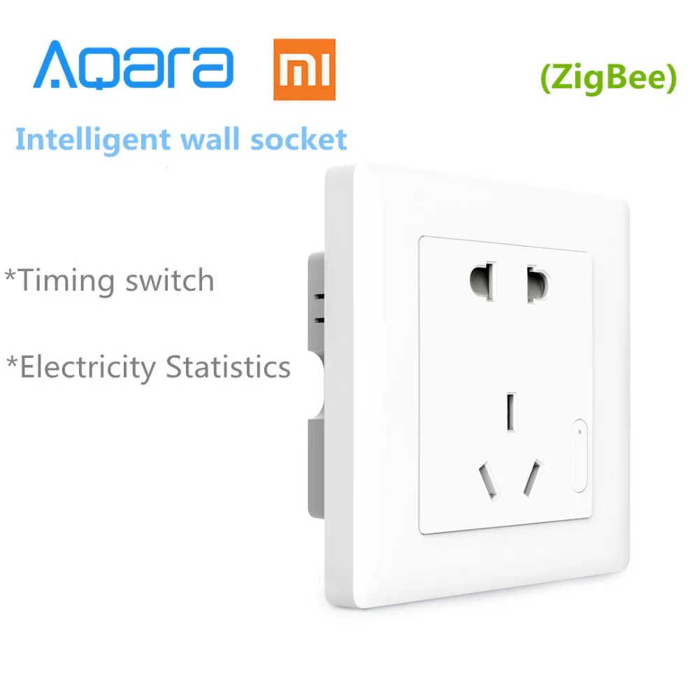 Умный дом Xiaomi Aqara, умный светильник ZiGBee, настенный выключатель, розетка, через приложение для смартфона, беспроводной пульт дистанционного управления, 10А/2500 Вт