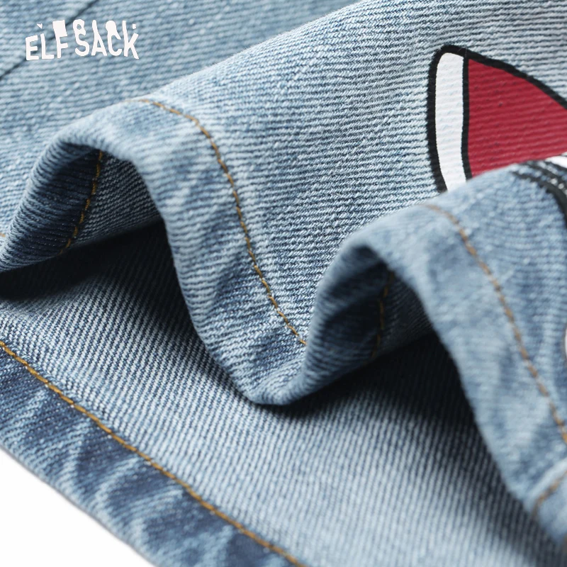 Женская Повседневная джинсовая юбка ELFSACK хлопковая трапециевидная с