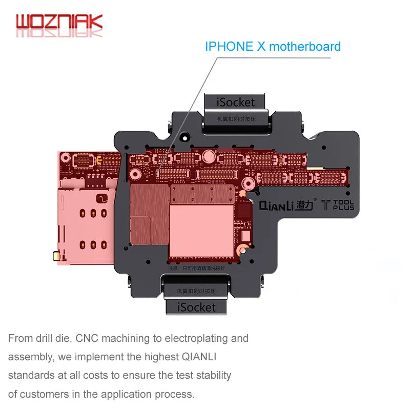 WOZNIAK QIANLI iSocket для iPhone x xs/xs max материнская плата тестовая арматура IPHONEX двухслойная