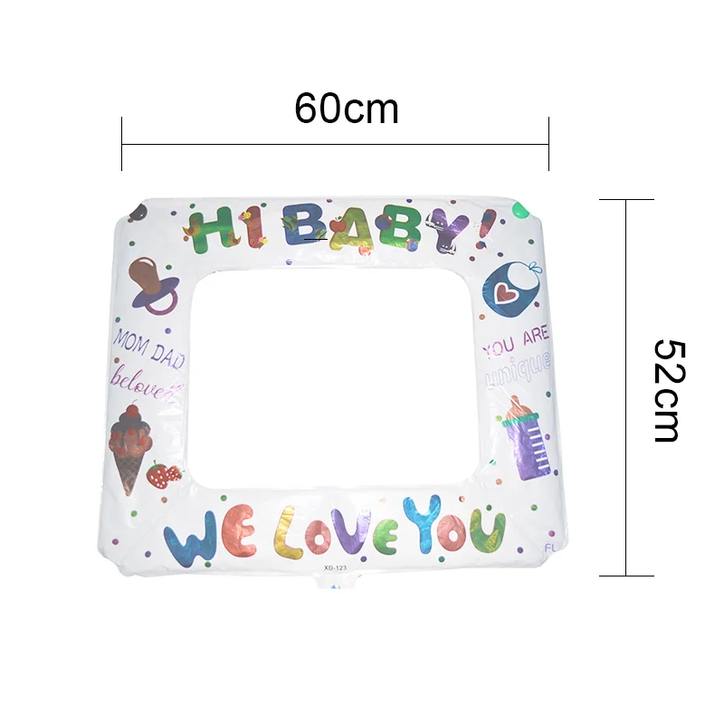 1PC New Style Balloon Aluminum Foil balloons Photo Frame balloons Happy Birthday Family Party decoration baby Shower Kid