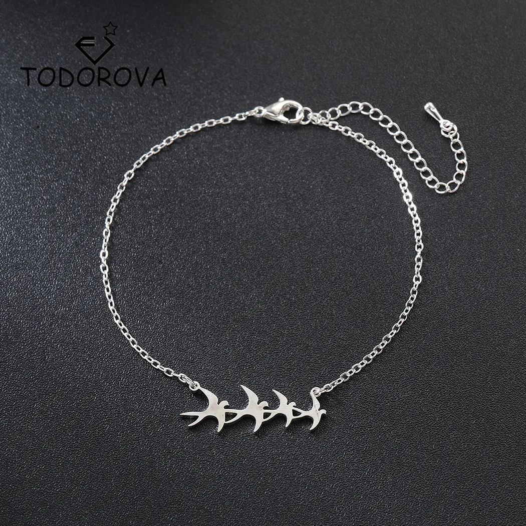 

Todorova Flock of Birds Bracelet Soar Flying Birds Bracelets for Women Little Cute Swallow Baby Bird Bracelet Abstract Bracelets
