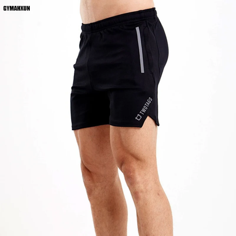 new Men's Bodybuilding Shorts Fitness Workout Beach Shorts Cotton Male