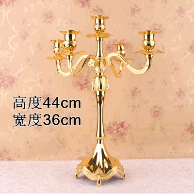 holders candle candlelight candlesticks bronze european decoration dinner five golden dining metal silver table