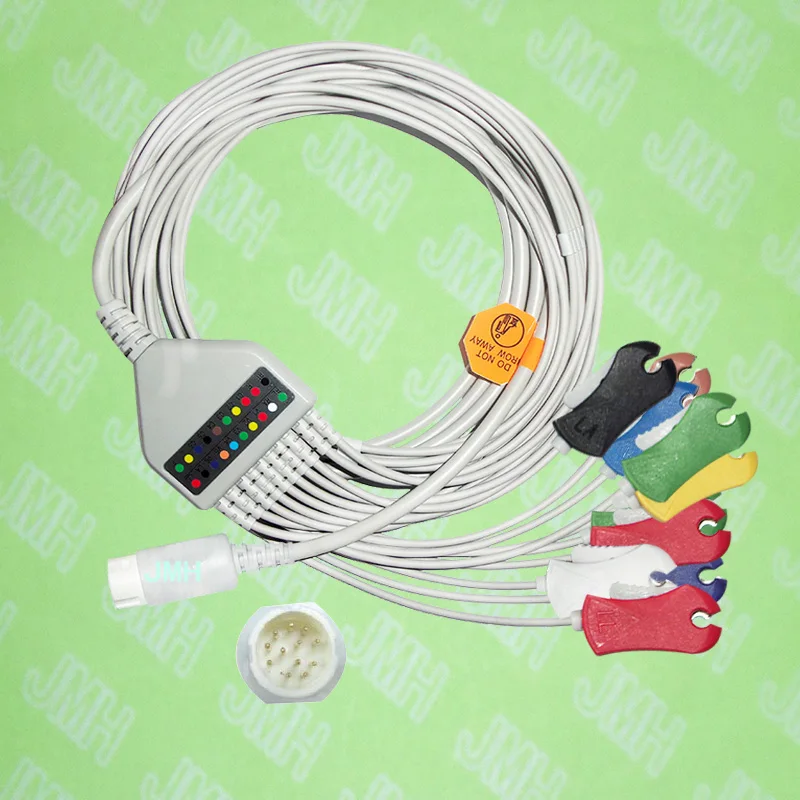 

Compatible with 12pin Mindray EKG 10 lead the One-piece ECG cable and Clip leadwires,IEC or AHA.