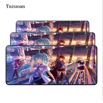 

Yuzuoan NO Game No Life Large Lock Edges Customized MousePads Computer Mouse Computer Laptop Mouse Mat Size for 900*400*4mm