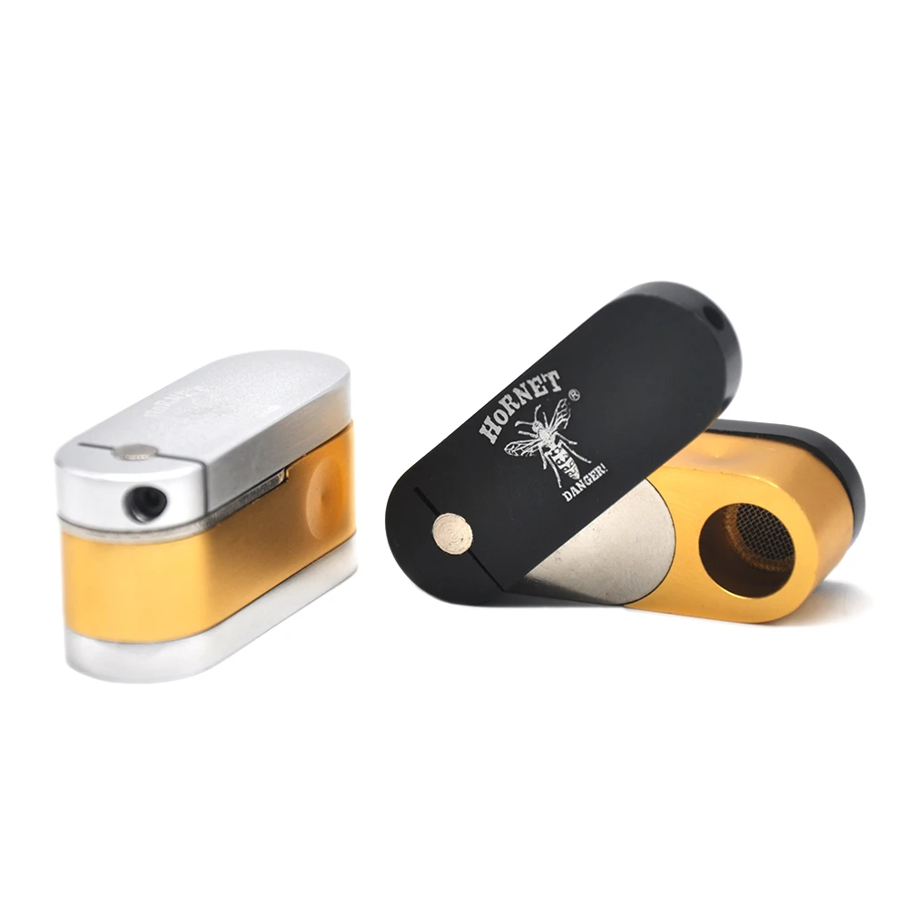 

HORNET 1 X ''HORNET'' Two layer Metal Turning Tobacco Pipe Portable Metal Smoking Pipe