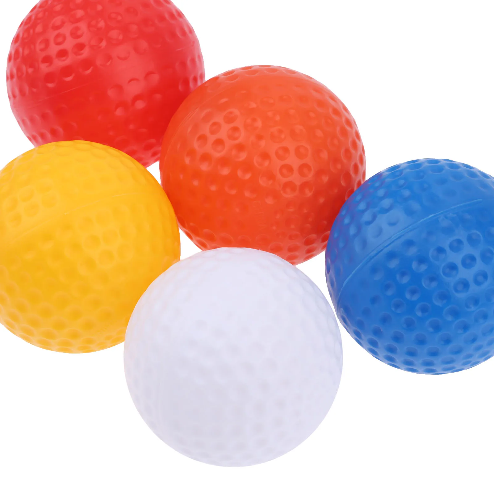 10 шт. 41 мм Пластик Мячи для гольфа для внутреннего Спорт на открытом воздухе Гольф Мячи 5 цветов Training Гольф полые шары без отверстий