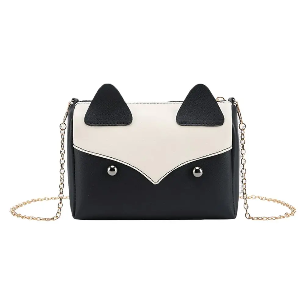 

Womens Girls Cute Cartoon Patterns Handbag Small PU Leather Chain Belt Cross Body Shoulder Bag