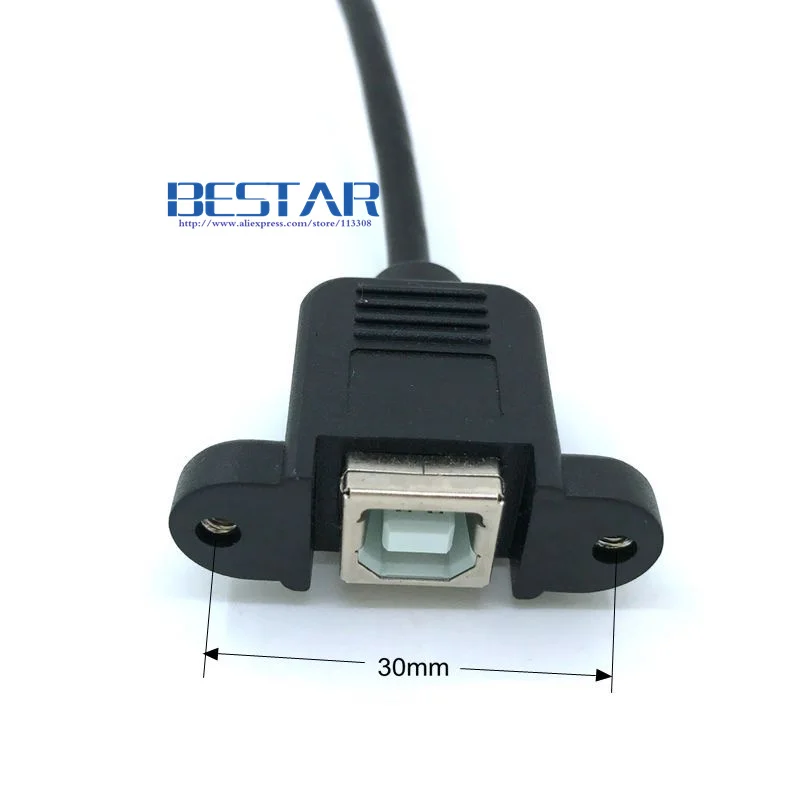 Micro-USB 5pin Micro USB 2.0 Male to USB 2.0 B Type Female Connector Cable 30cm 50cm With Panel Mount Hole, usb adapter,usb adapter cable,usb cable adapter