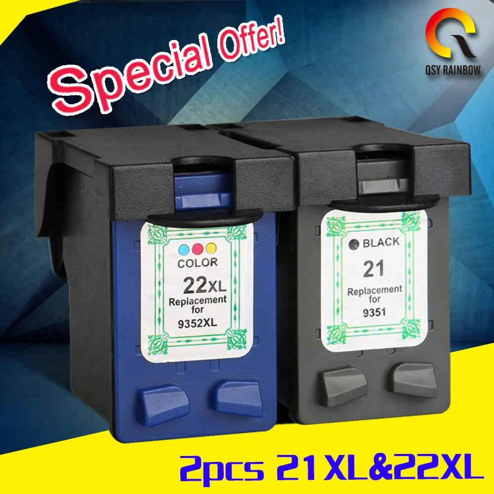 2x Compatible HP21 22 HP 21 22 Ink Cartridge For HP Deskjet F380 F2280 3910 3915