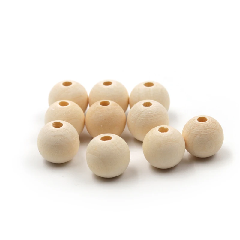 

14mm Wooden beads Unfinished Wood beads baby Wooden teething Beads DIY Jewelry 100pcs
