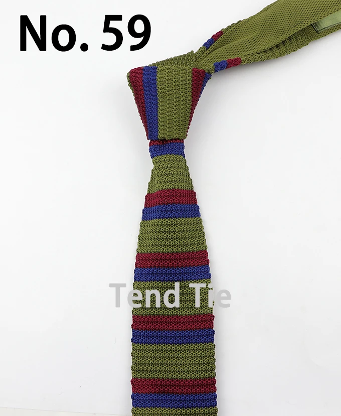 Модные мужские цветные вязаные галстуки, галстуки в полоску, узкие тонкие тканые простые Галстуки