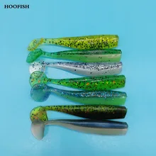 

HOOFISH 10PCS/LOT Double Color Soft Bait 4.5g/8cm 7 COLORS Artificial Lure Soft Bait Swimbait fishing lure