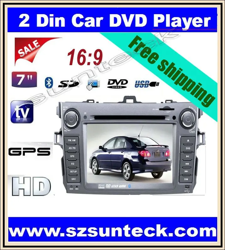 Sale 2011 New Special car dvd player using for TOYOTA corolla with 7 inch high display+GPS and 2g Map 0