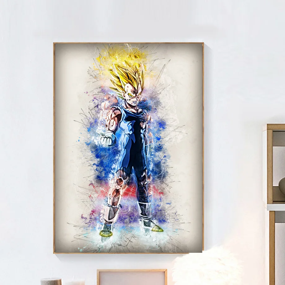 Dragon Ball Super Son Goku Vegeta Beerus Whis Majin Buu аниме постеры и принты на холсте настенные картины для декора