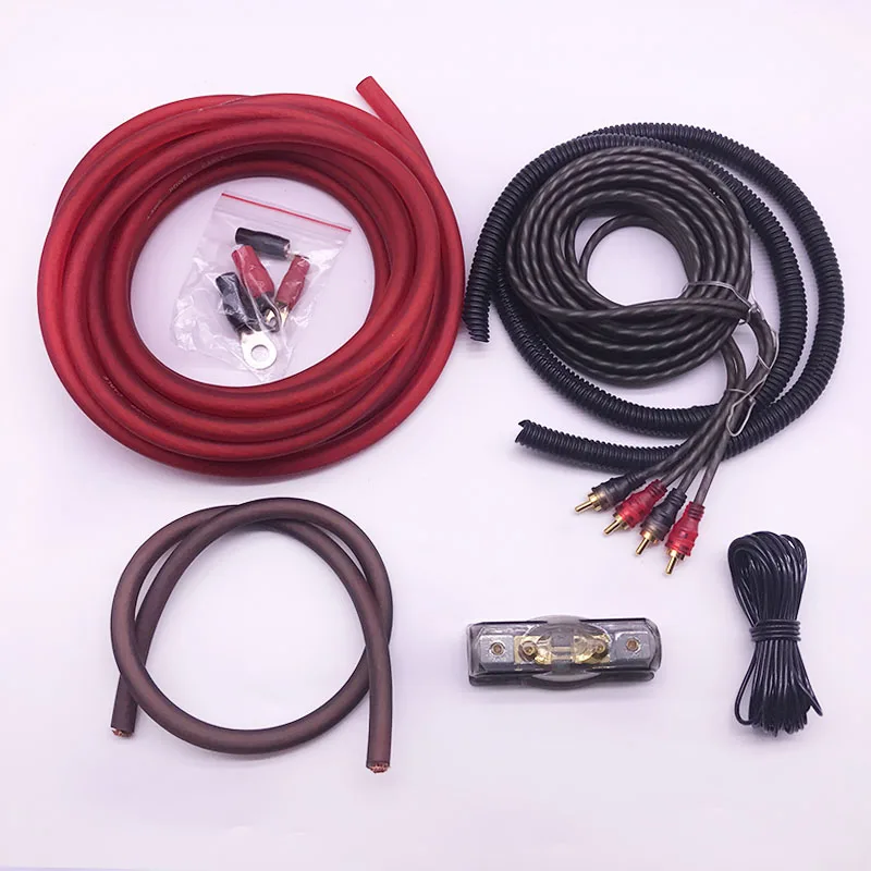 Pure International standar Copper 4GA Car Audio Wires Cable Amplifier Subwoofer Wires Kit OFC 4GA Power Cable 80 AMP Fuse Holder