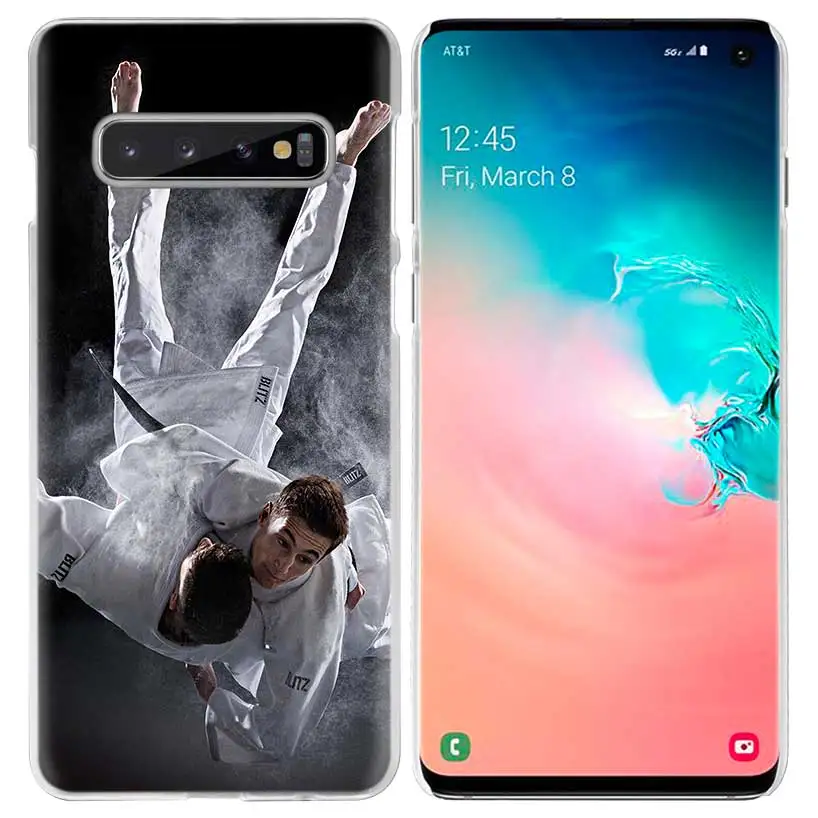 Дзюдо тхэквондо чехол для samsung Galaxy S10 5G S10e S9 S8 M30 M20 M10 J4 J6 плюс J8 Note 8 9 прозрачный жесткий чехол из ПК для телефона Coque - Цвет: 06