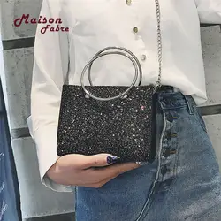 HB @ INS Лидер продаж 2 шт. для девочек Для женщин ретро женский Bling Блестки Crossbody лучший подарок плеча сумочку