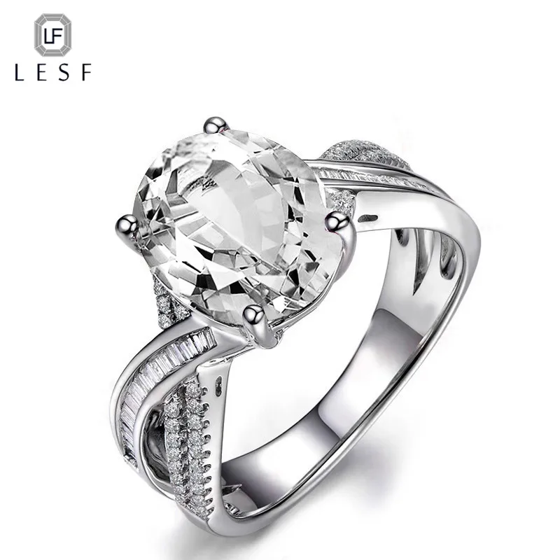 

LESF Vintage Style 925 Sterling Silver 4 ct Oval Cut Luxury Wedding Ring For Women Zircon Engagement Ring Trendy Jewelry