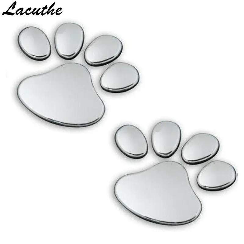 

Lacuthe Car Sticker Cool Design Paw 3D Animal Dog Cat Bear Foot Prints Footprint 3M Decal Car Stickers Car Styling