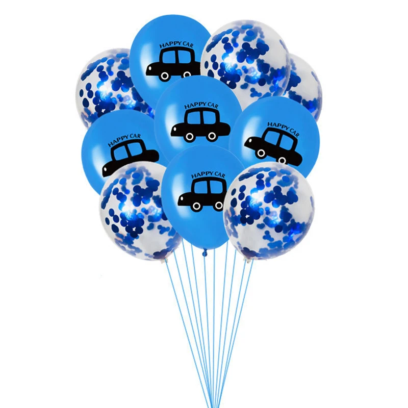 10 шт. красные желтые синие украшения на день рождения автомобильный воздушный