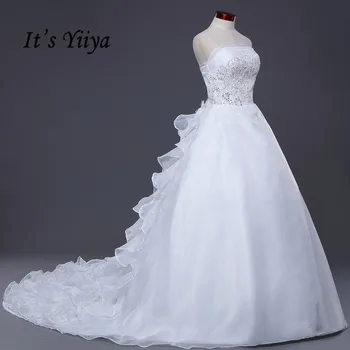 ASEGURAR RÁPIDO ❤️ Vestidos De Novia sin tirantes con volantes blancos, Envío Gratis De talla grande, Vestidos De Novia baratos, Vestidos De cola, Vestidos De Novia XN039 - discount item 5% OFF Bodas y eventos