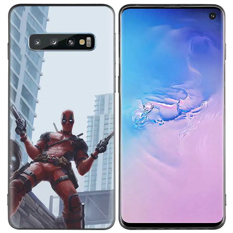 С изображением дедпула из комиксов Марвел Черный силиконовый чехол для samsung Galaxy M20 S10e S10 S9 M40 M30 M10 S8 плюс 5G S7 S6 Edge чехол Coque - Цвет: A008